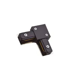 Luminatti - Conector Modelo L, para Trilhos de Sobrepor, Preto