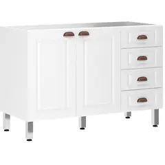 Luciane Cozinhas - Balcao 120cm 2portas 4 Gavetas Luciane Cristal