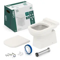 Celite - Vaso Sanitário Convencional para Descarga de Parede Bege Matte 3/6l Vertical Elite