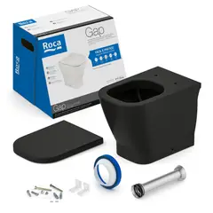 Roca - Kit Gap Bacia Convencional Completo Matte Black