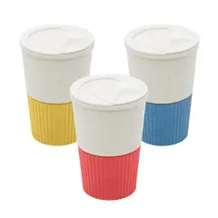 Lyor - Copo de Bambu e Pp para Café com Tampa Sortido 400ml -
