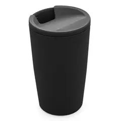 Lyor - Copo Térmico de Bambu e Pp Parede Dupla com Tampa Preto 500ml -