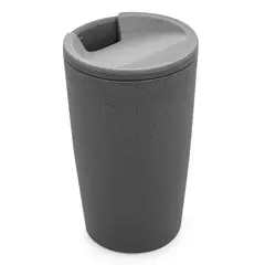 Lyor - Copo Térmico de Bambu e Pp Parede Dupla com Tampa Cinza 500ml -