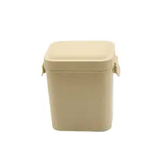 Lyor - Pote Hermético de Bambu e Pp Lines Bege 9cm X 10,5cm X 12,5cm -