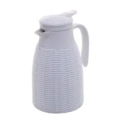 Lyor - Garrafa Térmica de Plástico Rattan Branca 1l -
