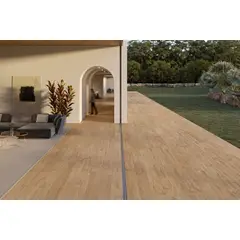 Biancogres - Piso Porcelanato Rústico Retificado Marrom Externo 20x120cm Tavola Natural EXT Caixa 1,7m²