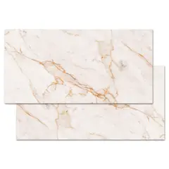 Incesa - Piso Porcelanato Polido Retificado Branco Interno 60x120cm Marmo Gold Caixa 2m²