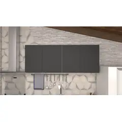Cozimax - Armário Aéreo Aço Jupiter 144cm Preto