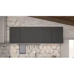 Cozimax - Armário Aéreo Aço Jupiter 174cm Preto