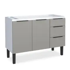 Cozimax - Gabinete Aço Jupiter 117cm Cinza Pia 120