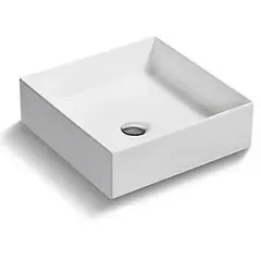 undefined - Cubamica De Apoio Quadrada Sem Mesa Branco Kohler