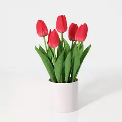 Just Home Collection - Planta Artificial Tulipa Vermelho 36cm