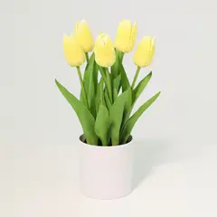 Just Home Collection - Planta Artificial Tulipa Amarelo 36cm