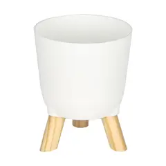 All Garden - Cachepo Boho Branco 16,5x13x13cm