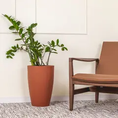 Nature - Vaso de Planta Grande Plástico 45x30cm Cone Liso Terracota