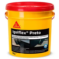 Sika - Impermeabilizante Membra Líquida Asfáltica Igolflex Preto 18kg