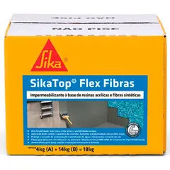 Sika - Argamassa Polimérica Impermeabilizante Flexível com Fibras SikaTop Flex Fibras 18kg