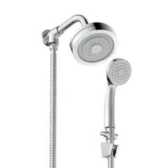 Celite - Chuveiro Redondo 120mm Autolimpante com Desviador 
Master Cromado