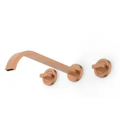 Celite - Misturador Lavatorio Parede Embutir Com Valvula Flow Rose Gold Matte