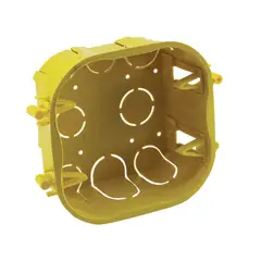 Forceline - Kit Caixa de Luz com 30 Peças 4x4 Quadrada Amarela para Drywall