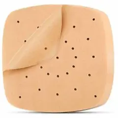 Lyor - Conjunto de 50 Tapetes Quadrados de Papel Descartável para Air Fryer 18,5cm x 18,5cm -