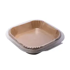 Lyor - Conjunto de 50 Formas de Papel Descartável para Air Fryer 16cm x 16cm x 4,5cm -