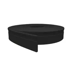 Meu Rodape - Rodape E.v.a Rp 16 7x1 Preto Rolo 2.5