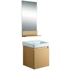 Sensi Dacqua - Kit Gabinete de Banheiro com Espelho e Cuba Rio Bege