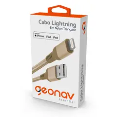 Geonav - Cabo Lightning Mfi 1m Nylon Dourado