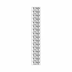 Sinalize - Placa 5x25 Cm "voltagem 110 Volts"