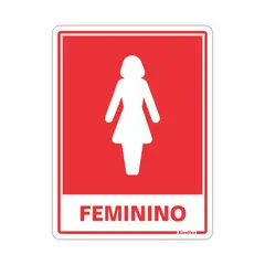 Sinalize - Placa em 15x20 Cm "sanitário Feminino"