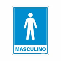 Sinalize - Placa 15x20cm "sanitario Masculino"