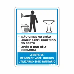 Sinalize - Placa 15x20 Cm "procedimento Sanit Masc"