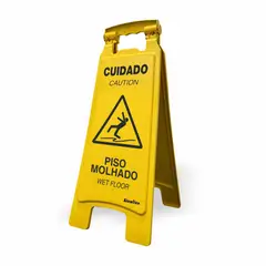 Sinalize - Cavalete 27x65cm "cuidado Piso Molhado"