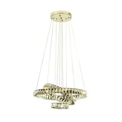 Bronzeart - Pendente Tokyo Gold Led Redondo 03 Aros 52w 4000k 130x300x500mm Cabo 3m