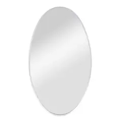Evolux - Espelho Minimalista Oval 40x70cm Prata