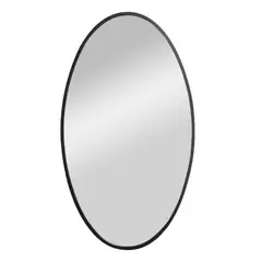 Evolux - Espelho Minimalista Oval 40x70cm Preto