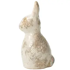 Just Home Collection - Deco Cer Coelho Branco 10X8X19