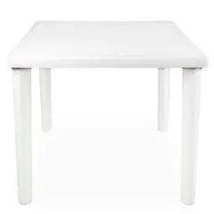 Mor - Mesa de Plástico Quadrada Desmontável Branca