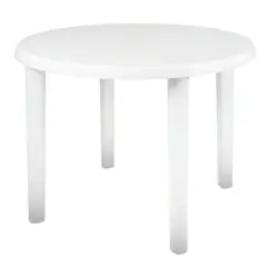 Mor - Mesa de Plástico Redonda Desmontável Branca