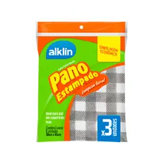 Alklin - Pano Estampado 38x65 Kit com 3 peças Sortido