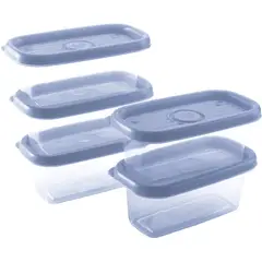 Plasútil - Conunto Pote Pop Retangular Pequeno 5 peças