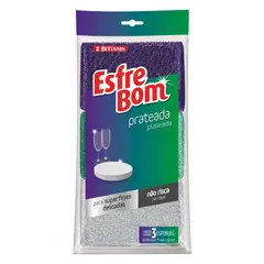 Bettanin Esfrebom - Esponja Prateada Embalagem Com 3 Uni
