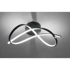 Just Home Collection - Luminária de Teto Led Ondas Preta