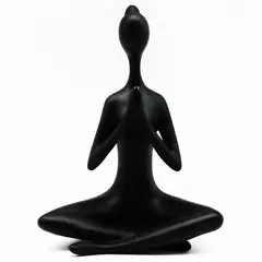 Just Home Collection - Figura de Ioga Preta 25.8 Cm