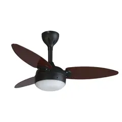 undefined - Ventilador Teto Elluz 3 Pás Preto e Tabaco Inverter Bivolt 11186 Ventisol