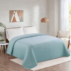 Just Home Collection - Cobertor de Lã Casal Cinza 195x220cm