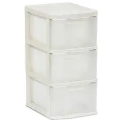São Bernardo - Gaveteiro Plasico 3 Gavetas Transparente