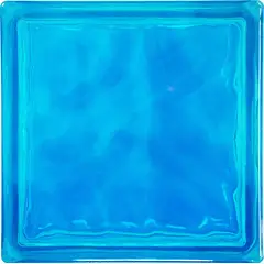 Holztek - Bloco Vidro Ondulado Azul 19x19cm