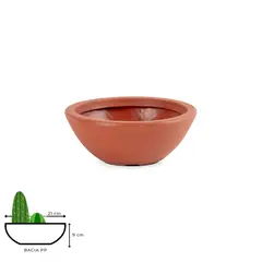 undefined - Vaso para Plantas Tipo Bacia PP Terracota Vasap